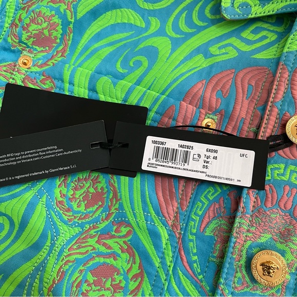 NWT | Versace Medusa Music All Over Denim Jacket - Picture 4 of 13